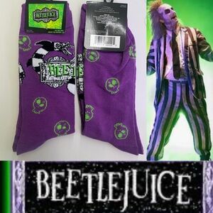 BeetleJuice Socks 👻🎃💀
